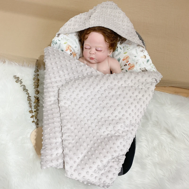 Baby newborn swaddle blankets baby blanket for wrap sleeping car seat baby sleeping travel blanket