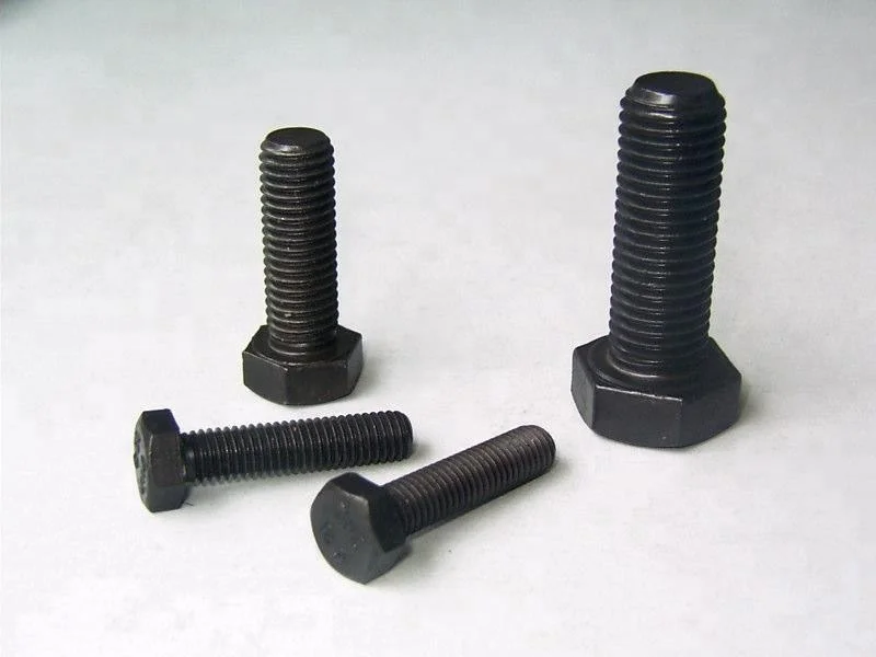 High quality silver and black hex bolts are available in large quantities