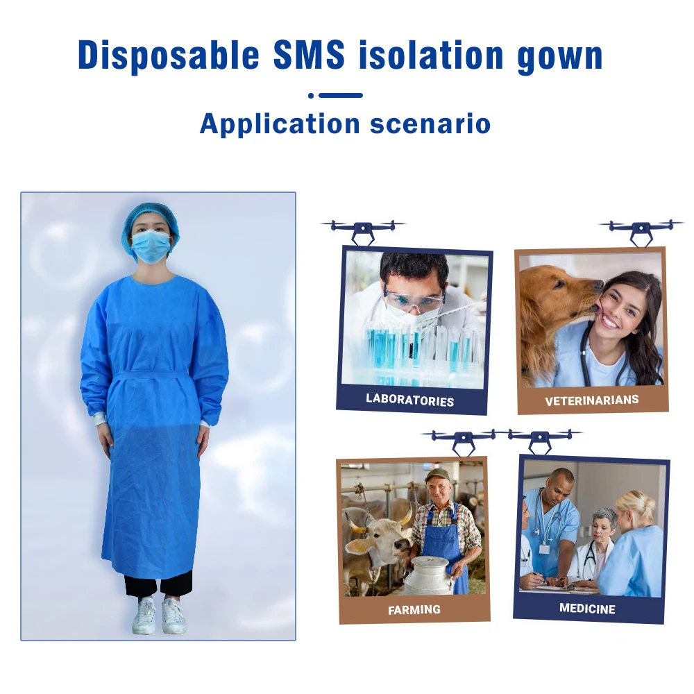 Reinforced High Quality Protective Gown Surgical Disposable Apron CE Medical Care Practice Silicone Skin for Suture Pad Training