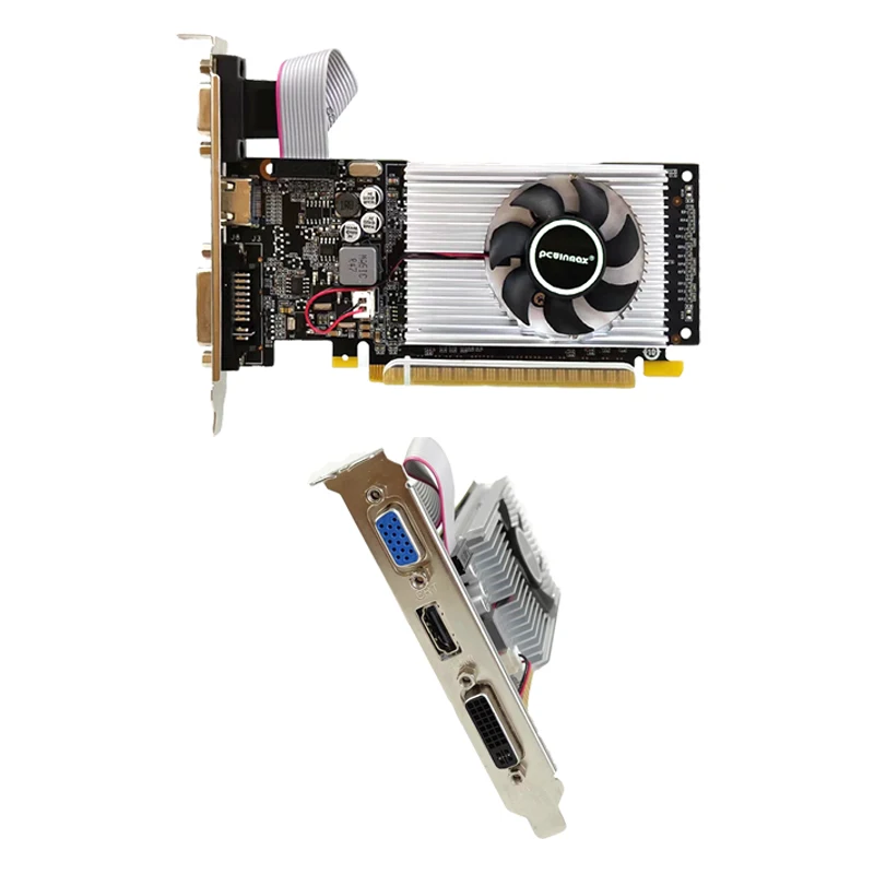 PCWINMAX Geforce GT210 Low Profile 1GB DDR3 Brand New VGA Graphics Card GT 210 610 710 730 1030 GPU for Desktop PC