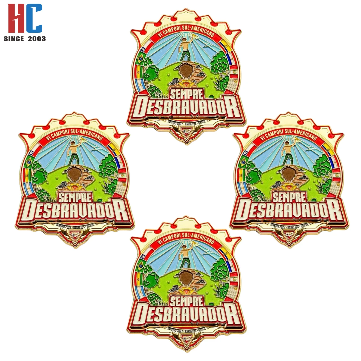 20 Years Factory Customized Path finder Colombia Badge Master Guide Enamel Lapel Pin