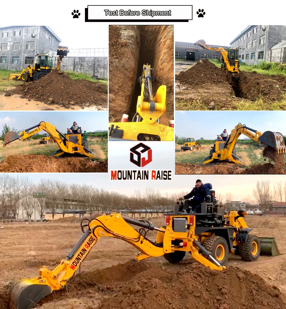 Shandong 1ton mini backhoe loader small tractor loader for sale