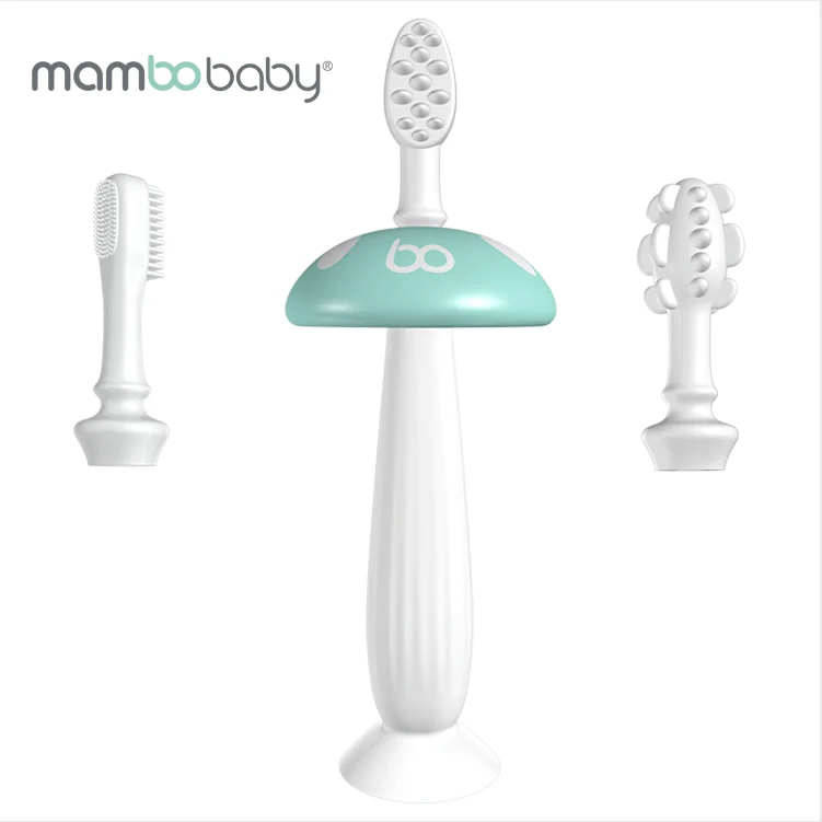  Силиконовая зубная щетка Mambobaby Высококачественная Экологически чистая Детская Мягкая съемная безопасная для прорезывания