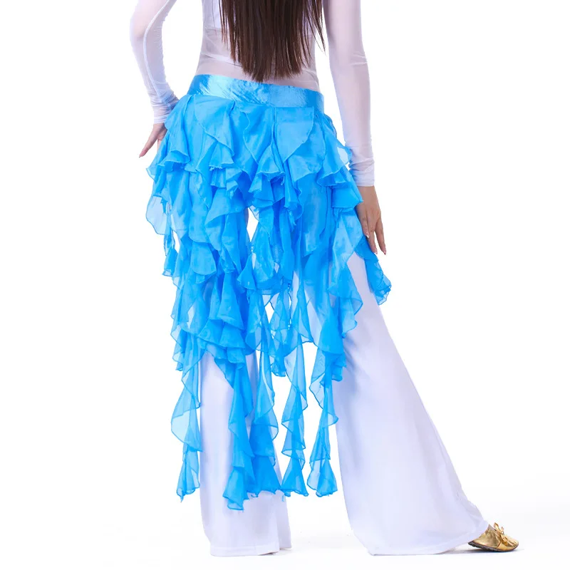 dpw328 Royal Blue Belly Dance Skirts Oriental Double High Slits Belly Dance Costume Skirt For Women performance dress
