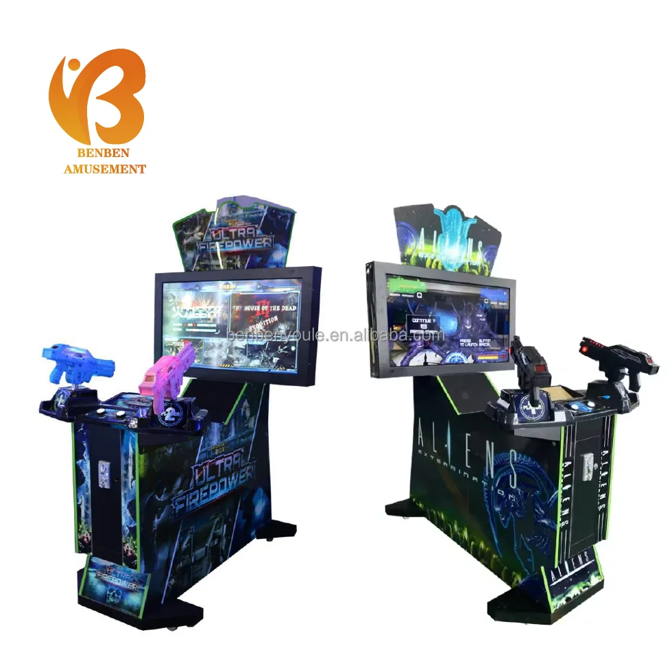42 inches  Ultra Firepower coin operated Arcade Shooting Gun Video Simulator Arcade Shooting Game Machine