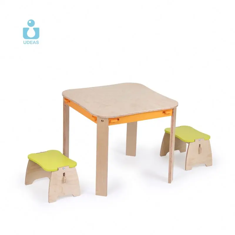 UDEAS Montessori Kindergarten Children Furniture Sets Kids Children Study Furniture Tables and Chairs Set