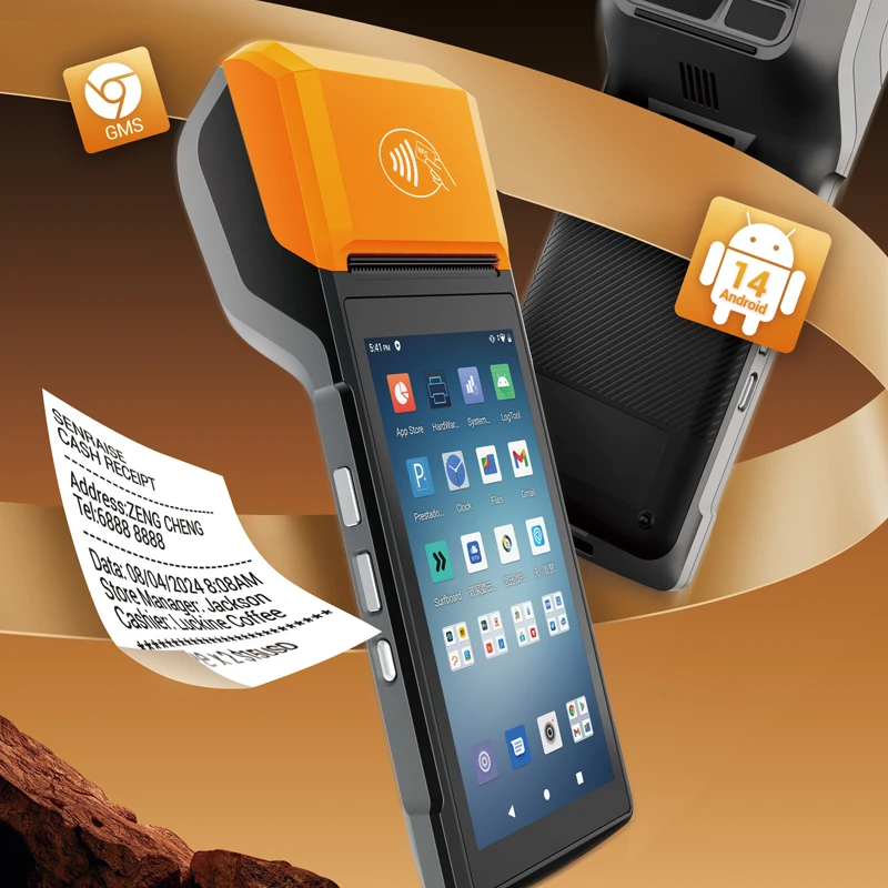 OEM Custom 5.5 Inch Android 14 Pos Terminal Printer GMS Touch Screen Handheld POS Terminal R330 Plus