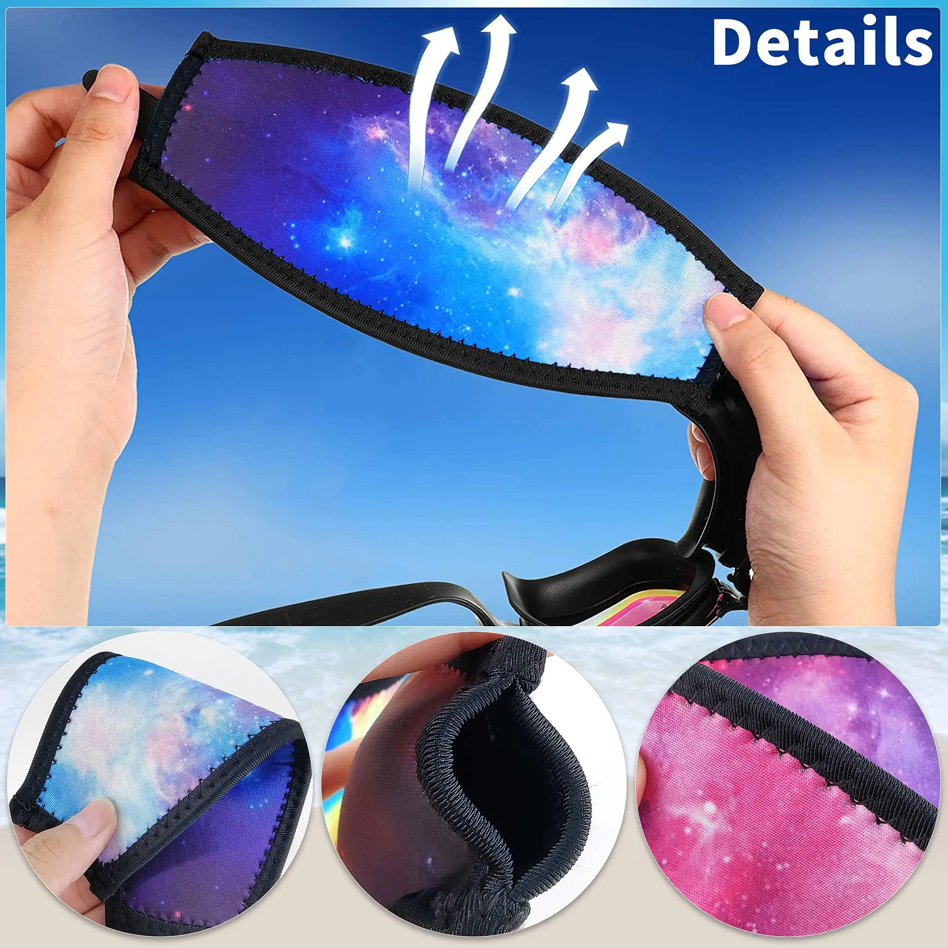 Comfort Neoprene Padded Protection Diving Diver Swimming Mask Strap Cover Hair Wrap