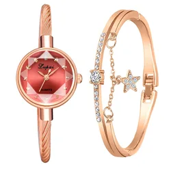 Women Watches Set Bracelet Wristwatches Fashion Ladies Quartz Watch Dress Female Clock Montre Femme
