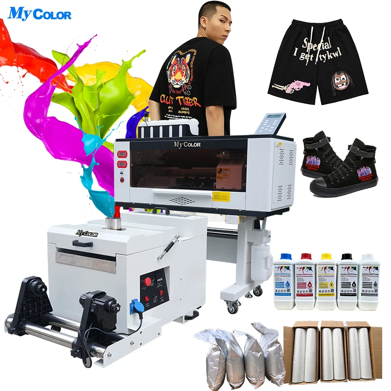 Digital A3 Dual XP600 Printheads DTF Transfer Sticker Roll to Roll Impresora Printer Printing Machine Fabric Garment Printer