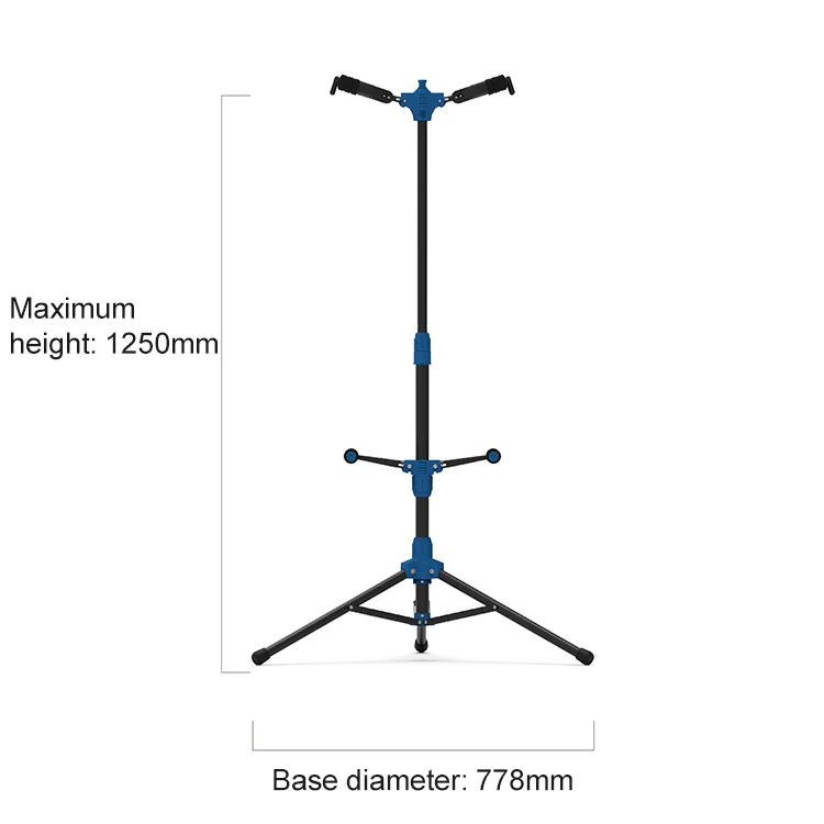 GS-212 Galux guitar accessories double-bracket type floor stand Adjustable folding guitar stand Portable foldable guitar stand