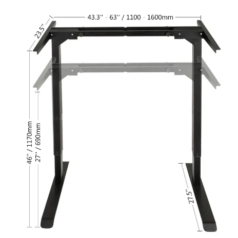 Motor driven lifting desk adjustable height for standing office