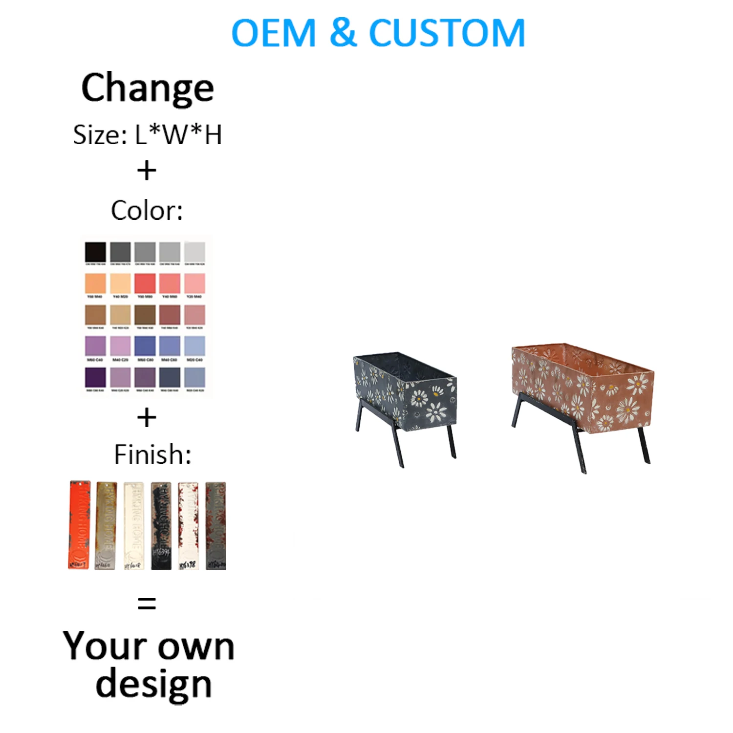 The Newest Metal  Elevated Outdoor Raised Planter Box  Vegetables Grass Lawn Yard Raised Garden Bed With Legs