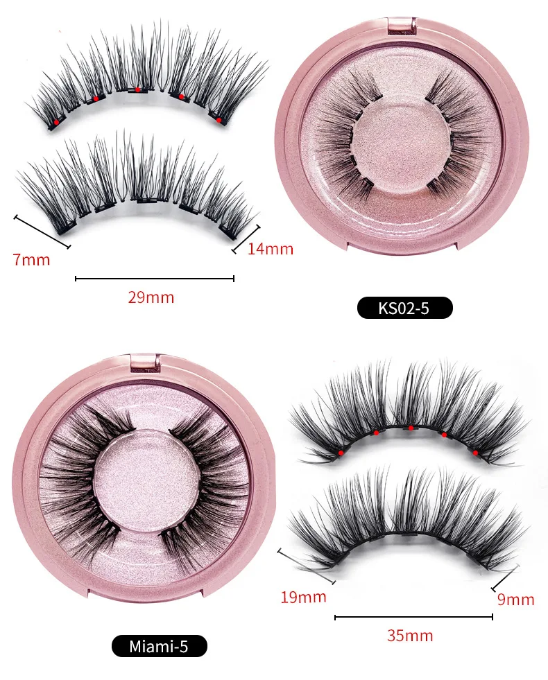 
SHEENLASH Factory price silk wispy lashes private label eyeliner fiber false eyelash magnetic eyelashes for sale 