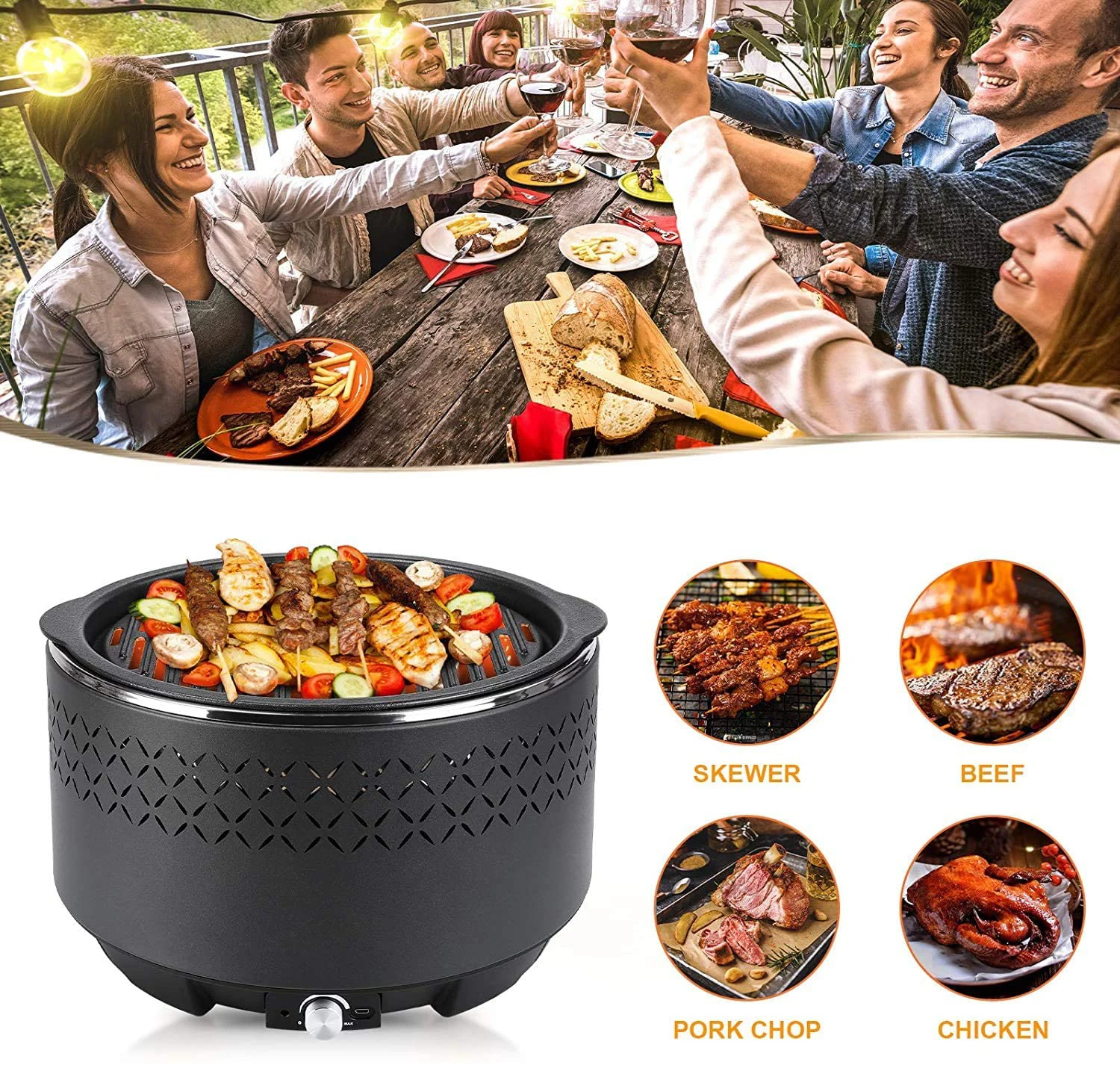 Portable vertical bbq barbecue hyundai front grille portable mini bbq grill charcoal grill pot