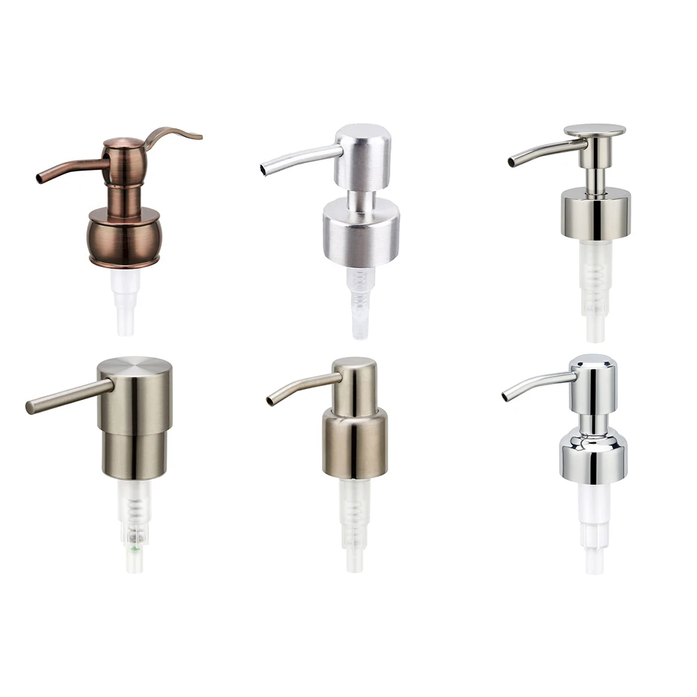 1cc/2cc China made quality bathroom accessories zinc alloy metal brushed gold lotion pump 28mm