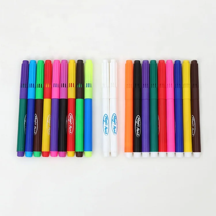 Manufacture factory oem non toxic rainbow magic pen color change set