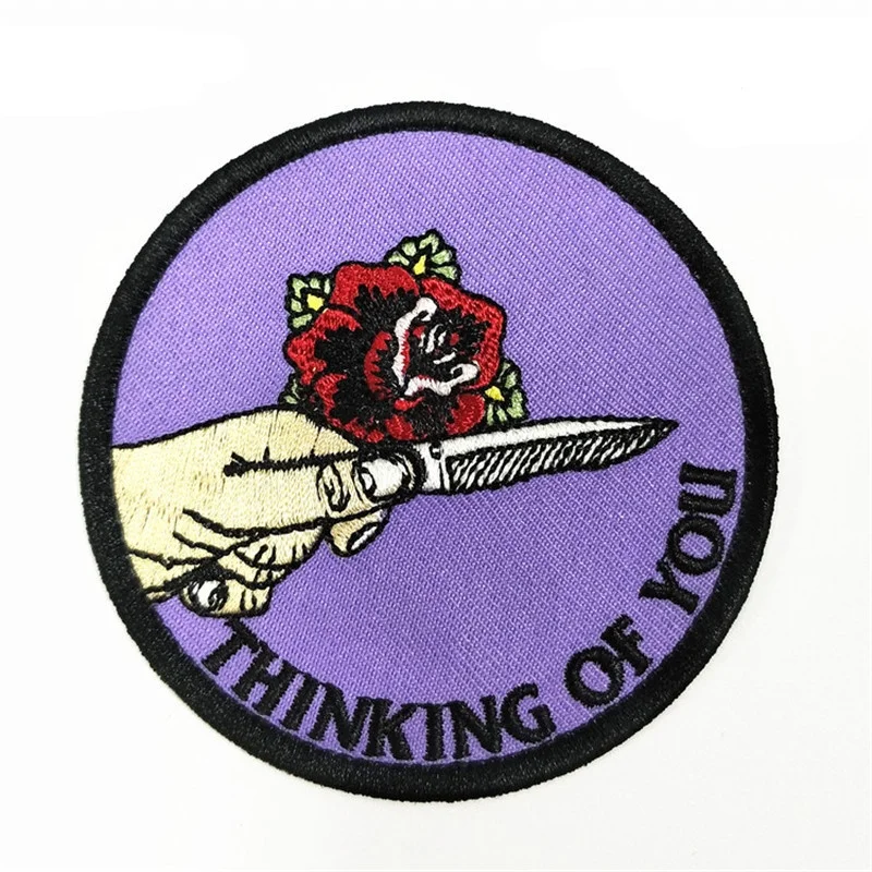 Badge Embroidered Iron On Custom Patches Twill Letter Badge patch