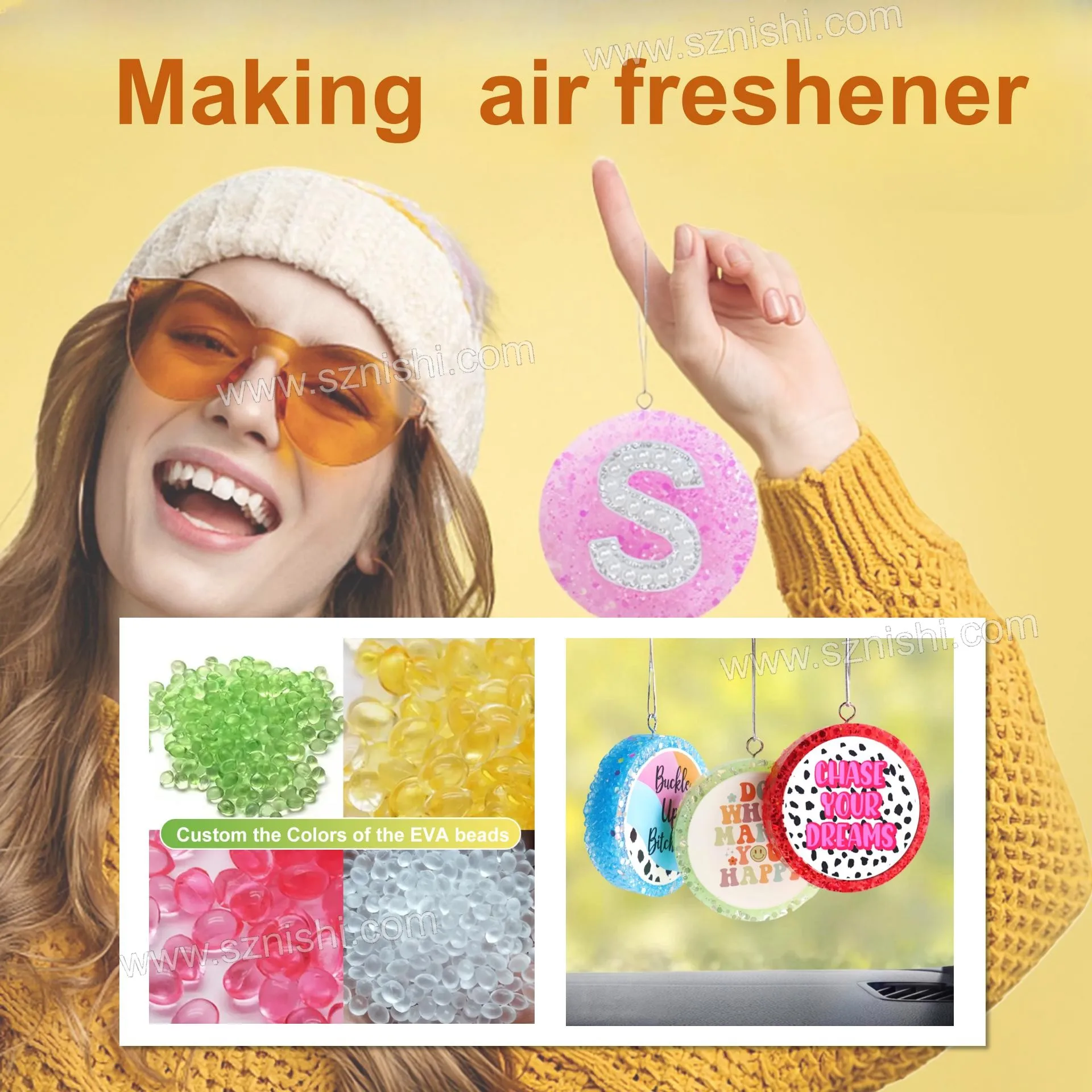 NSscents Tree shape car freshie scent beads making hanging car nice smell christmas home fragrance