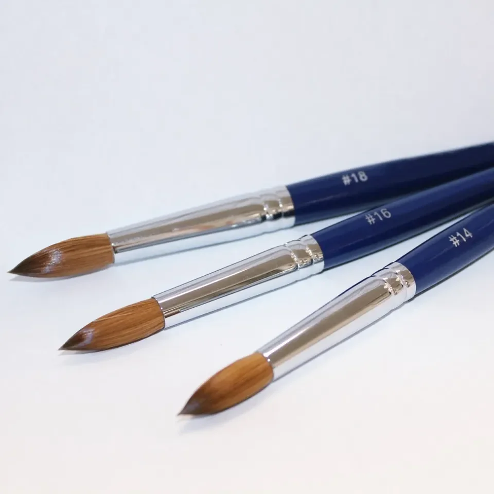 Kolinsky wood Nail Brush for Manicure Powder Petal  Pure Custom Logo  Hair Tools Wood Crystal Kolinsky Nail Brush