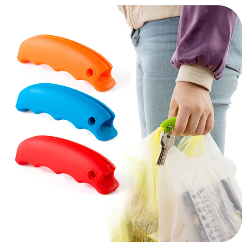 Plastic Bag Holder Carrier Strong Silicone Handle Carrier For Grocery Plastic Bag  Shopping Bags Garbage