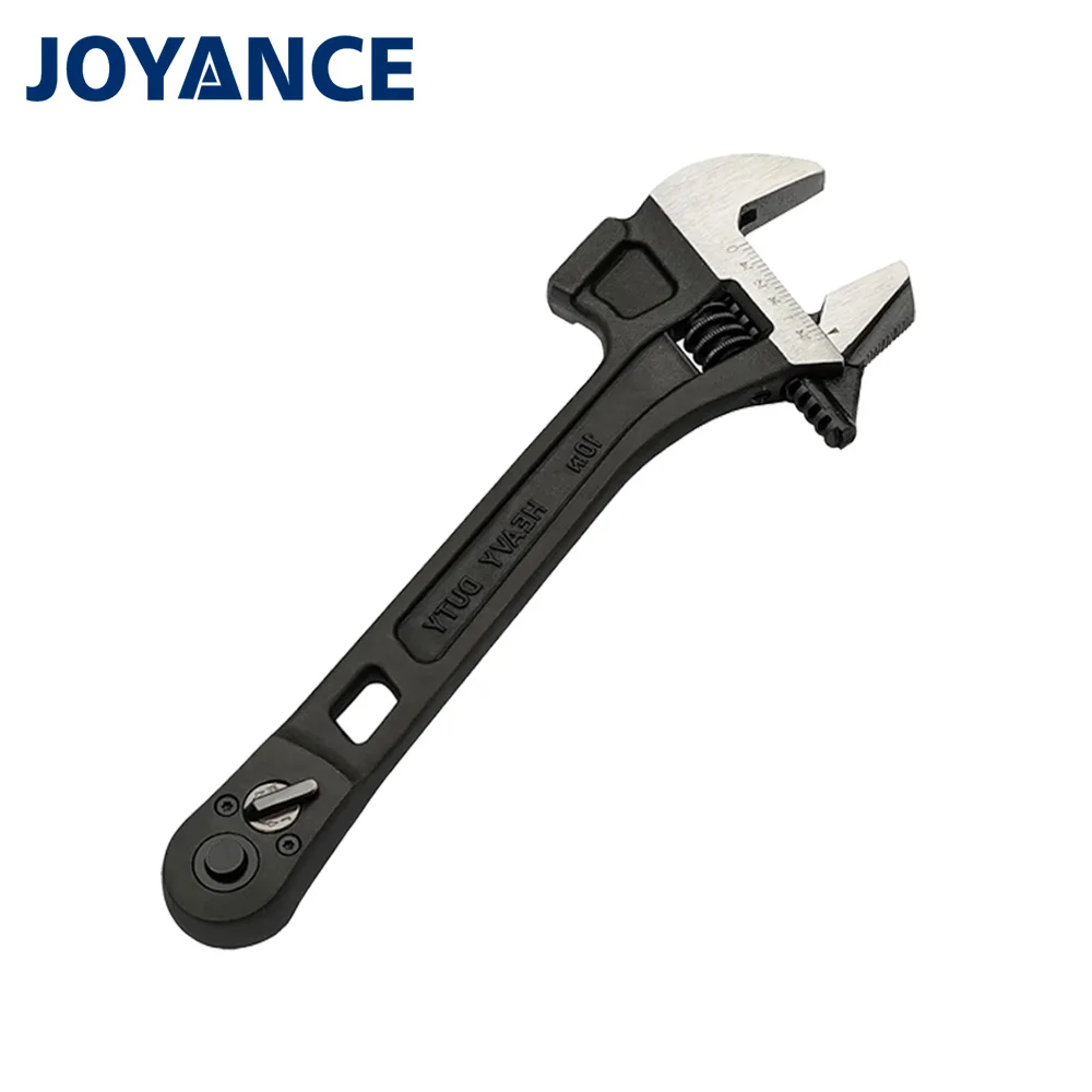 4in1 Multifunction Adjustable Wrench wide Opening reversable Jaw with Hammer Head 3/8'Dr.Ratchet