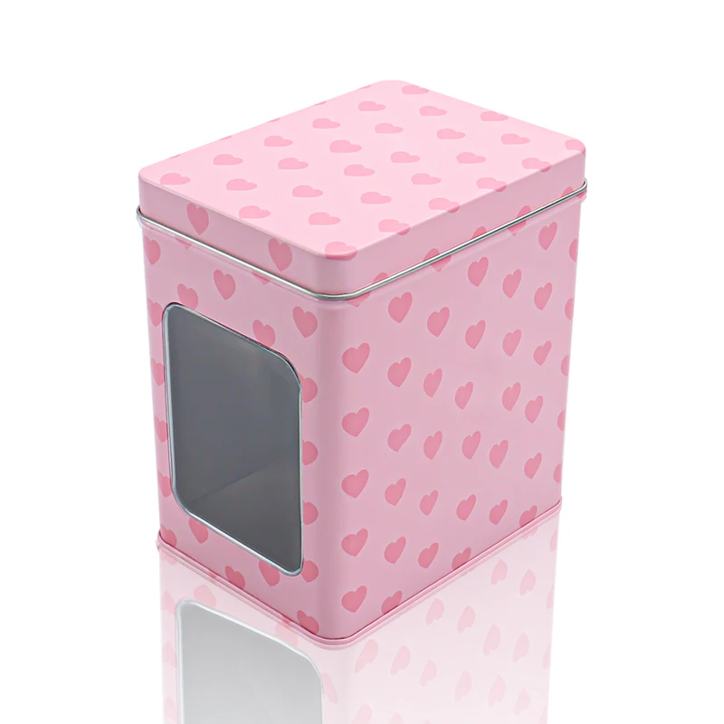 Chinese supplier new fashion rectangular cookies food tin container with lids empty cans