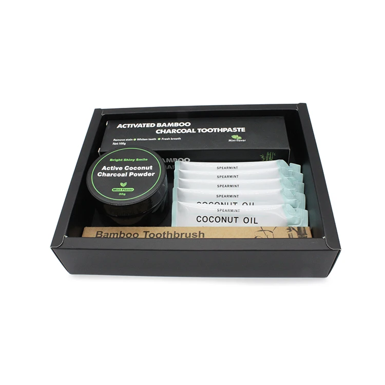 Домашняя зубная паста, набор для отбеливания зубов, зубная щетка, отбеливающая пудра, кокосовое масло, отбеливание зубов