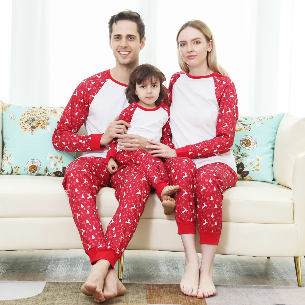 Wholesale Autumn Winter Pajamas Set 2 Piece Wear Lounge Sets Popular Pajamas Set Home Parent-child Outfit