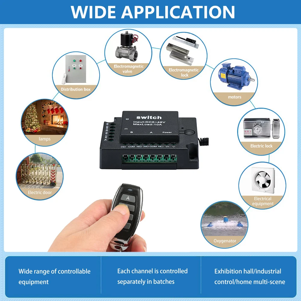 1km shenzhen remote controls rf 433mhz remote on off switch controller receiver long range rf wireless remote control 12v switch