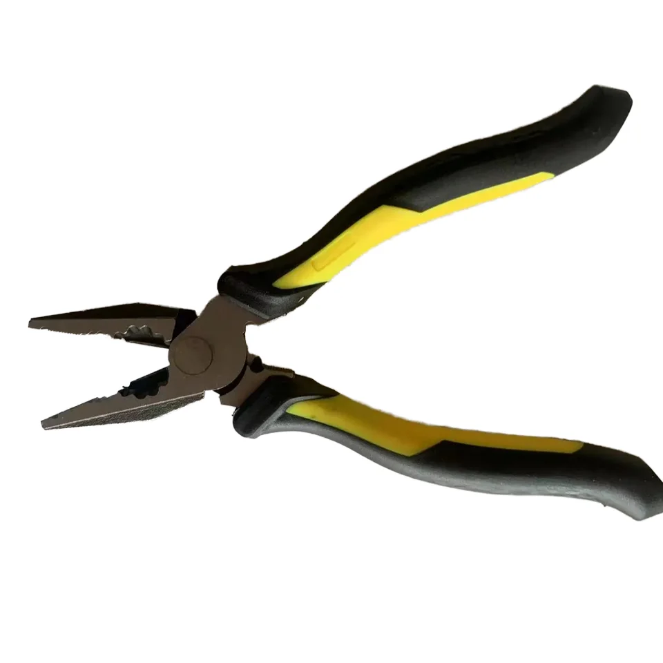 Multifunctional 8-inch Labor-saving Pliers With Serrated CRV Steel Wire Cutters Clamping Soft-grip TRP Handles