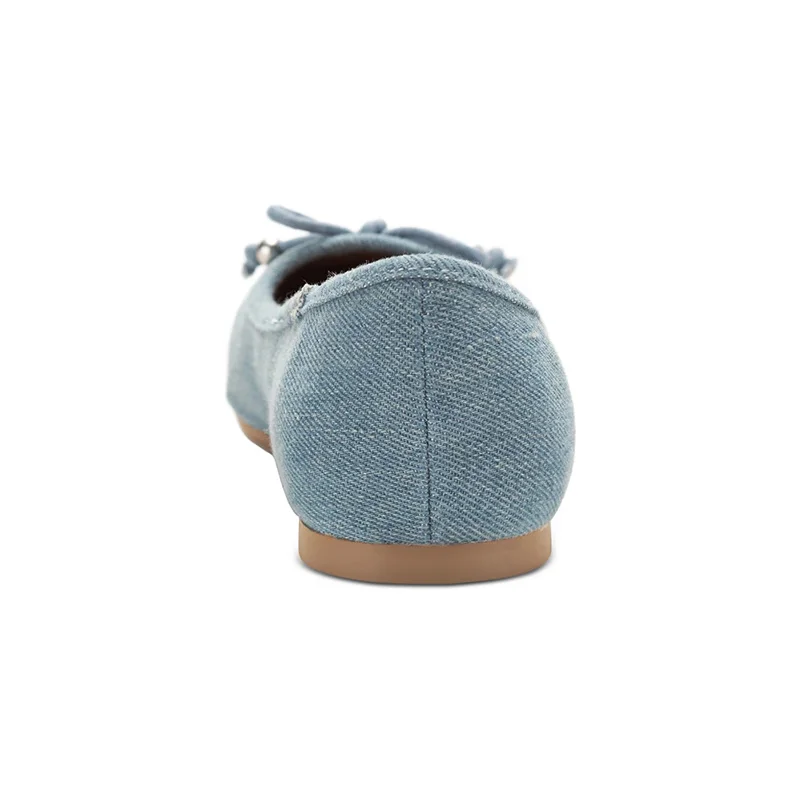 CHOOZII Custom Ladies Women Classic Slip On Summer New Design Washable Denim Ballet Flats