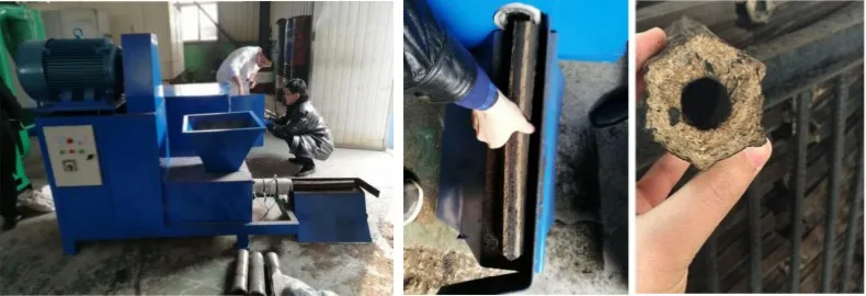 PENG MEI sawdust briquette compression machine 300kg/h Small Wood Sawdust Charcoal Briquette Making Machine