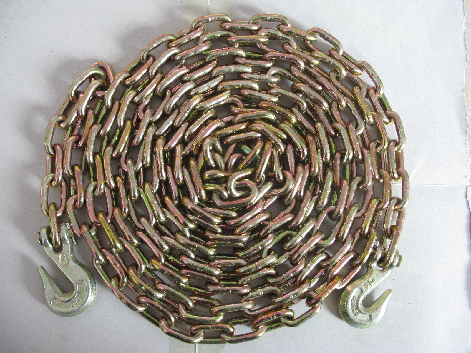 Welded Steel Short NACM1990 G70 Transport  binder Chain Gold Chromate /Chaine de Transport