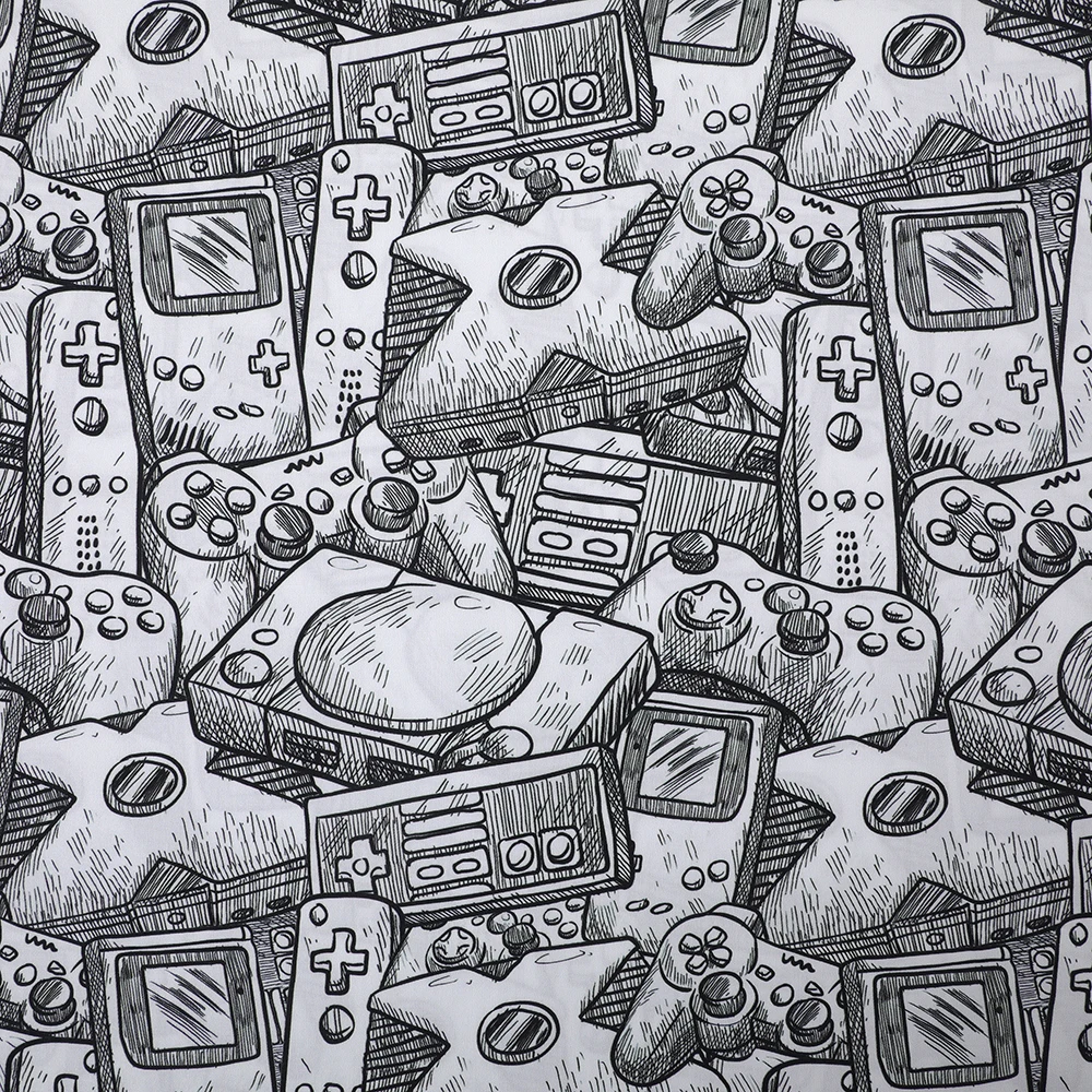 Wholesale custom digital printed Cartoon pattern on 100% cotton Poplin fabric for clothing