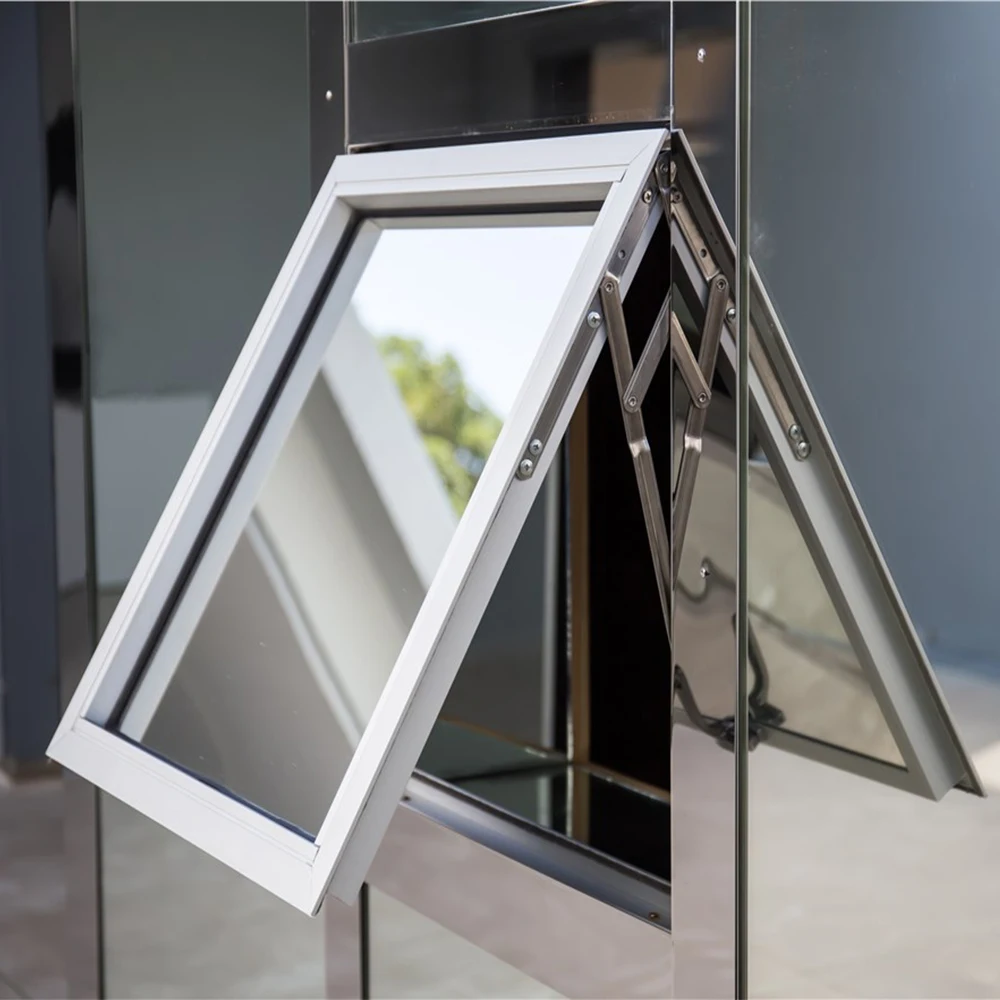 Lukliving Awning Windows Custom Modern Double Glazing Interior Aluminum Ceiling Hanging Glass Awning Windows