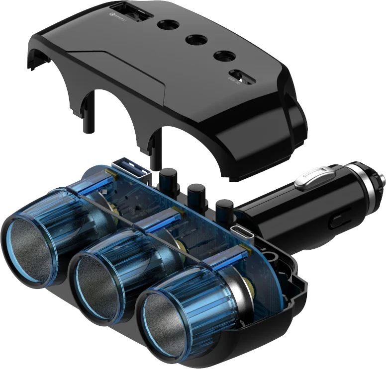 output 12v car cigarette lighter power adapter