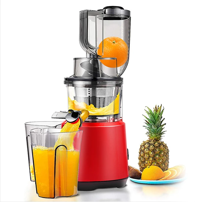Professional Portable Juicer Fruit Extractor and Lemon Squeezer CE Certified Masticating Juice Machine for Home Kitchen Use