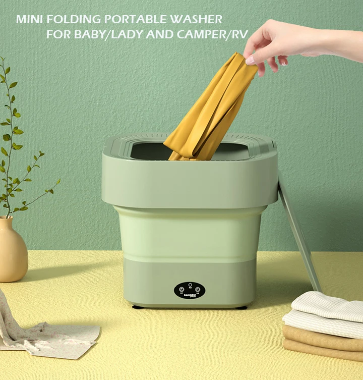 
Wholesale Durable Using Small Floor Space Portable Mini Folding Washing Machine 