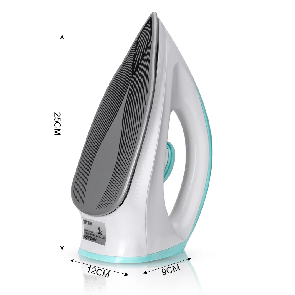 Lightweight Handheld Electric Dry Iron Portable Flat With AntiDrip for Clothes and