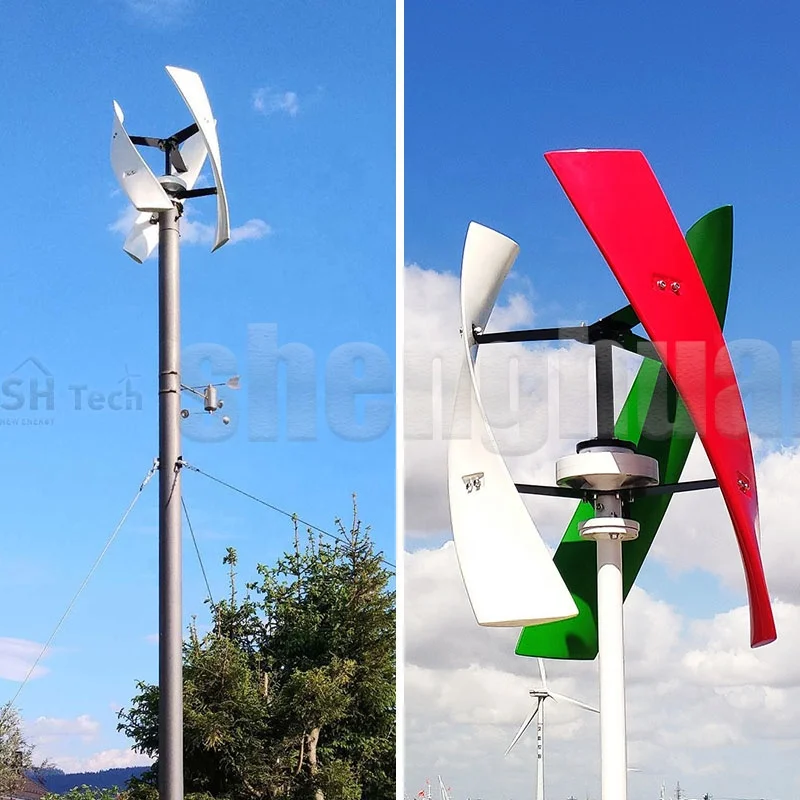 Tubular Silentwind Roof Mounted Mini Nature Power 2000 Watt Wind Vertical Shaft Turbine Generator Kit For Home