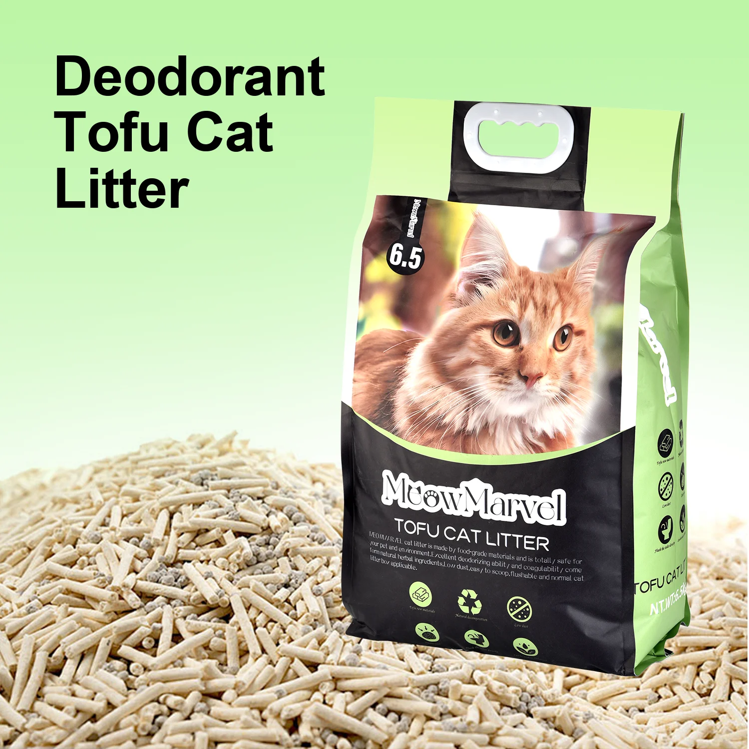 Customized price strip shape 2mm 3mm 18L original scent Food Grade Natural plant super odor control tofu cat litter