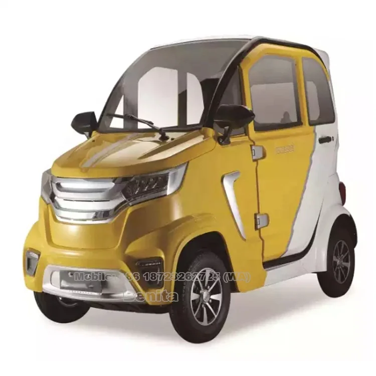 Red closed electric scooter for handicapped