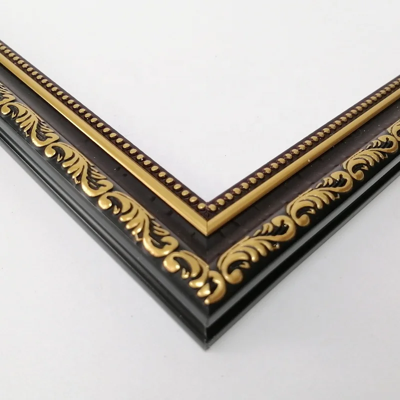 european style classical black gold pattern ps picture frame moulding