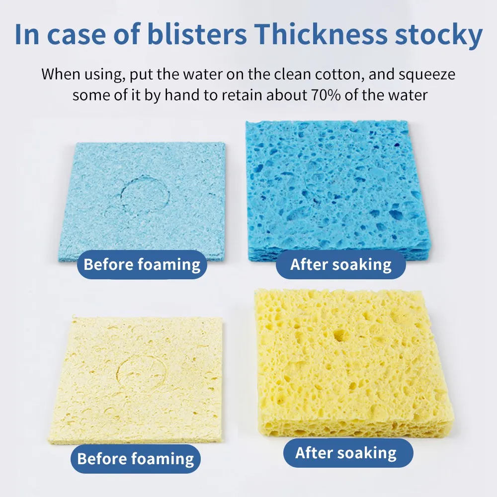 High Temperature Enduring Condense Electric Welding Yellow Soldering Tip Iron Cleaning Sponge