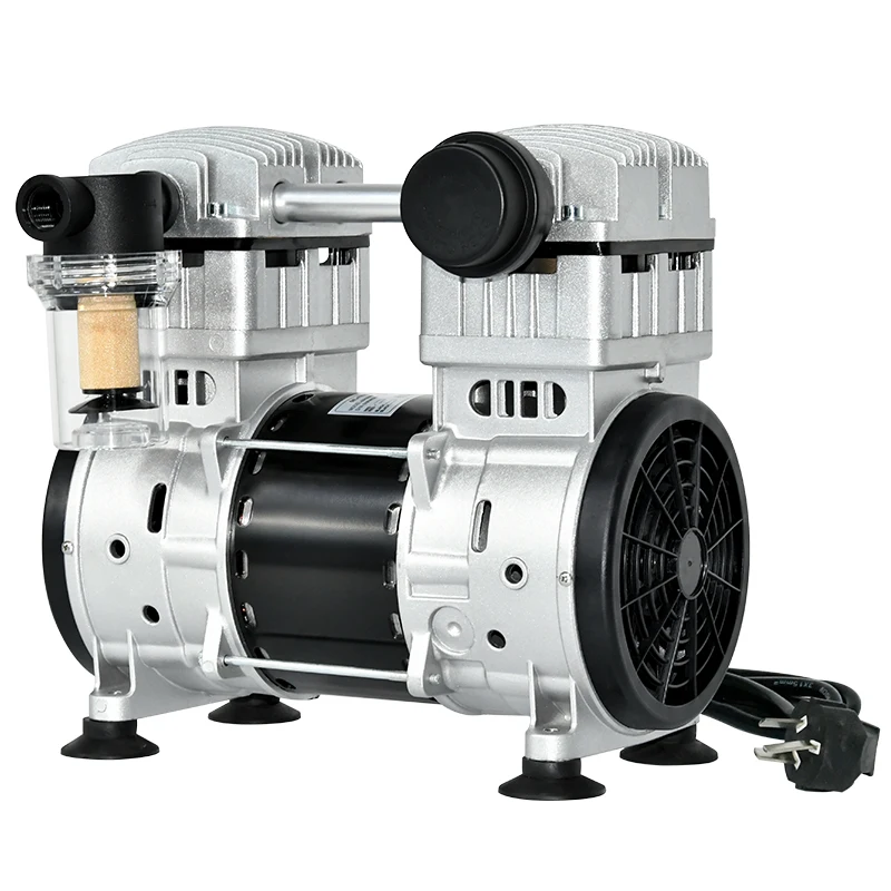 220v 1000W 200L/min -90kpa Industrial Oil Free Dry Piston High Pressure Air Vacuum Pump