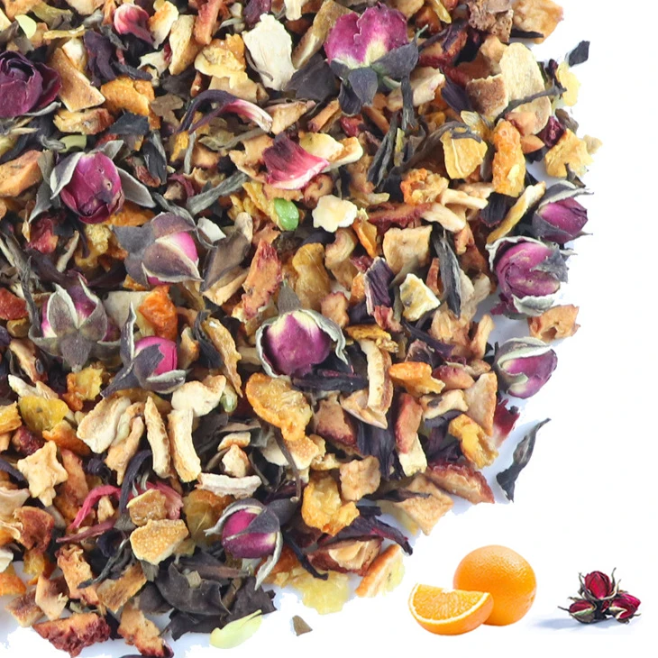 100% pure natural raw materials blend rose scented flower fruit tea orange rose tea