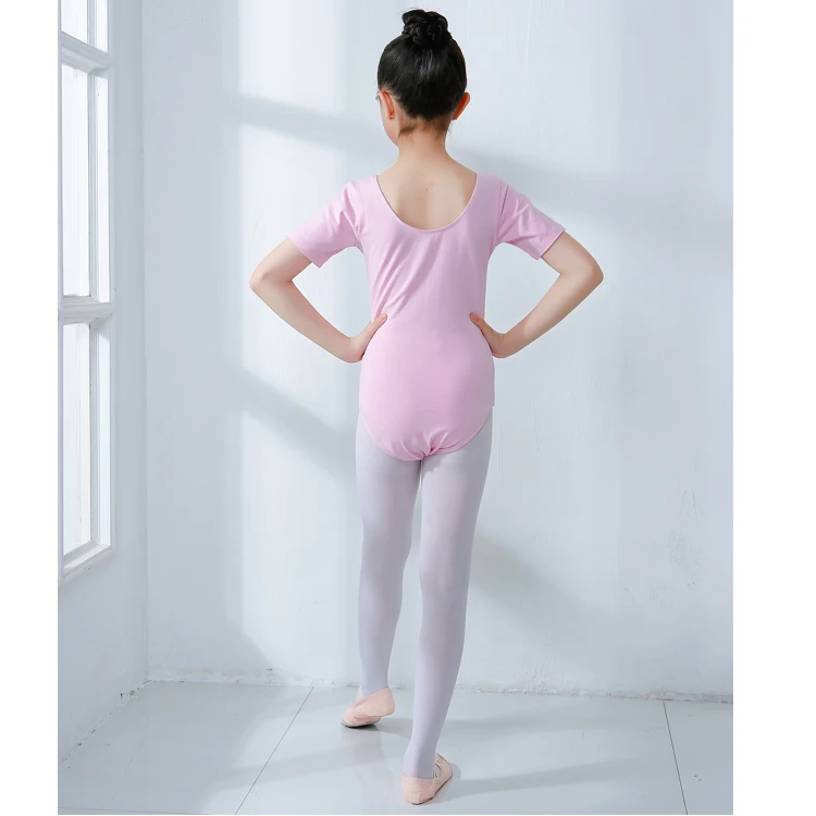 JW Wholesale Short Sleeve Dance Dress Pink Leotards Ballet for Girl