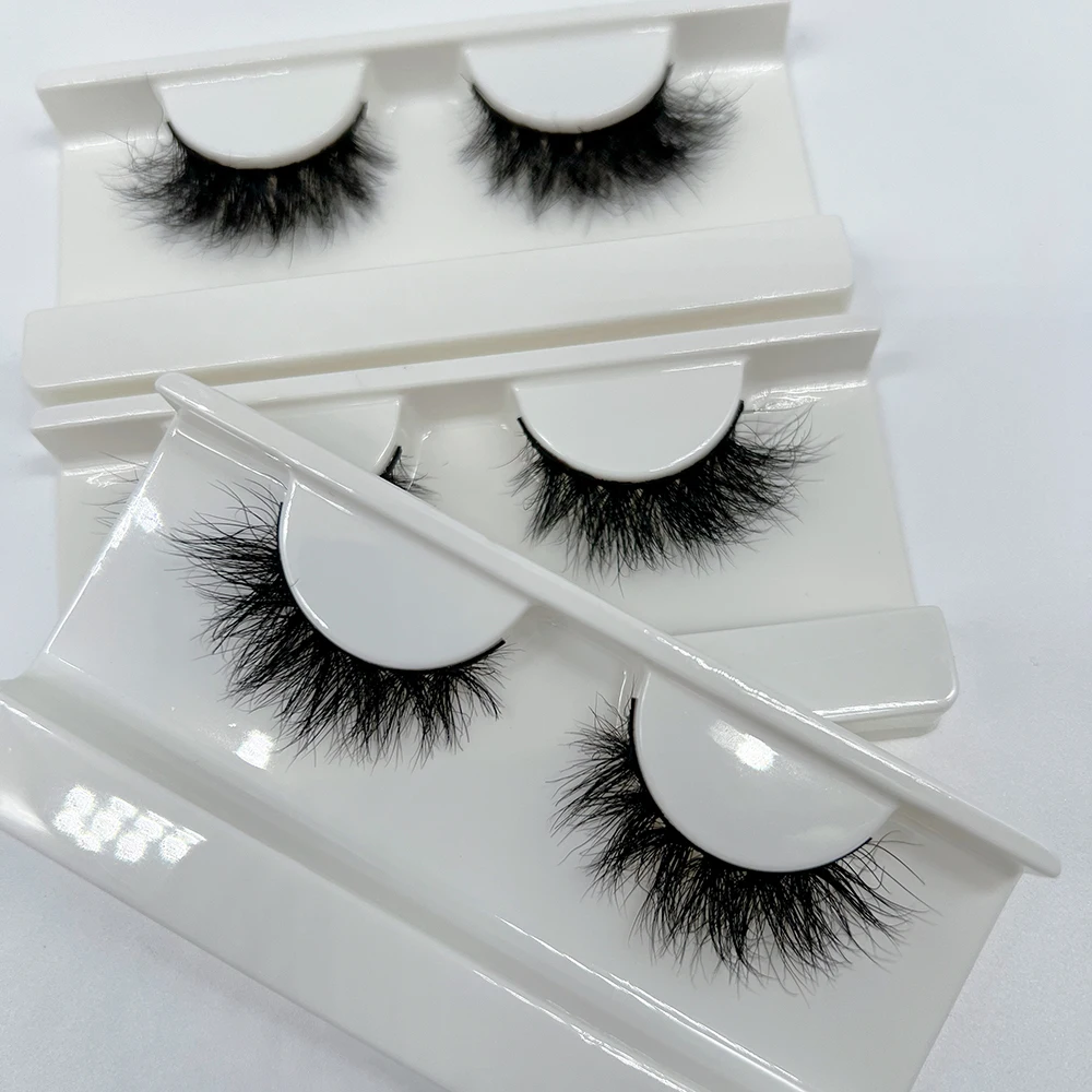 Wholesale Fluffy 100% Real Mink Lashes Private label Custom 10-15mm Short Size Eyelashes Mink Lashes 3d Mink eye lashes Vendors