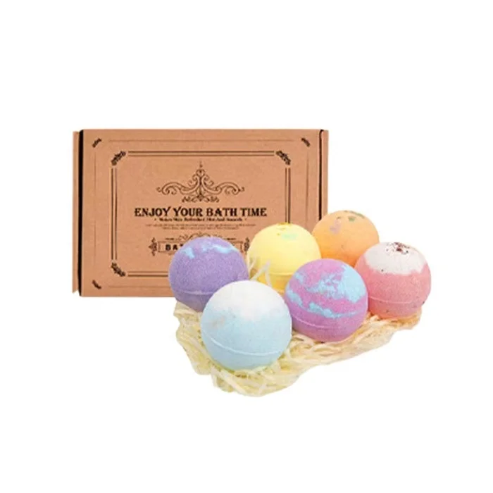 Private Label Best Selling Bath Bombs Gift Set Organic Bath Salts Colorful Bath Ball